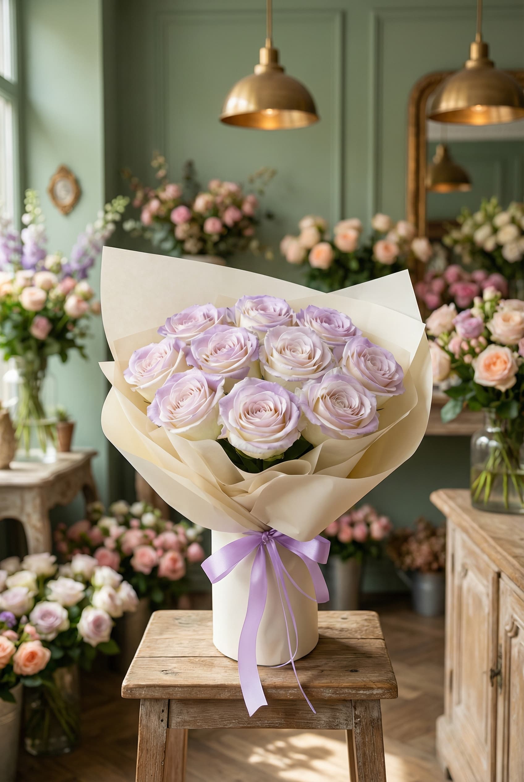 Misty Purple Rose Bouquet